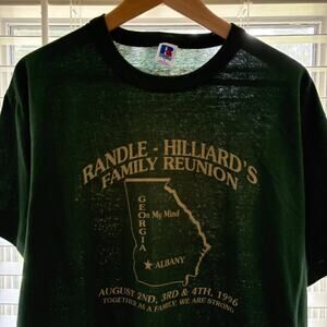 Vintage Paper Thin Burnout T-Shirt Size L 1980s Green Single Stitch Russell